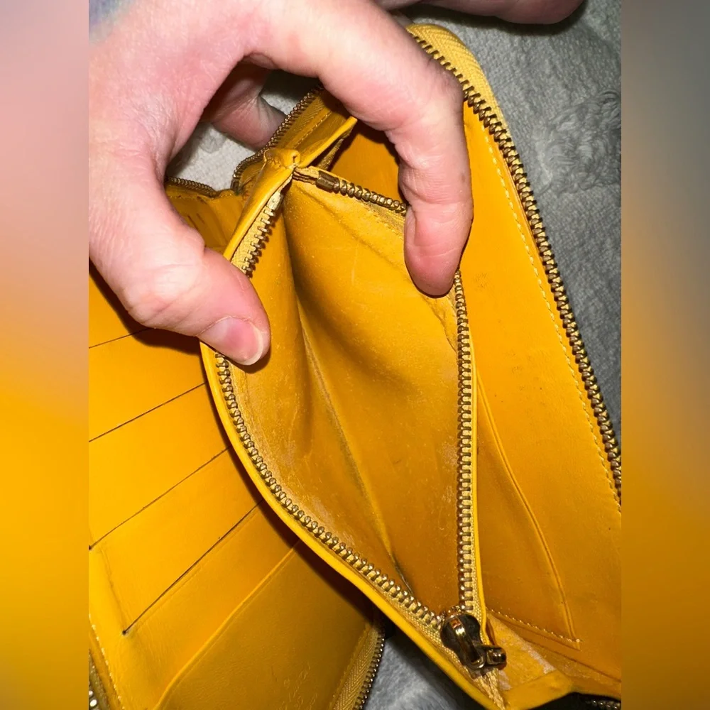 Authentic Yellow Louis Vuitton Yellow Vernis Wallet